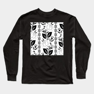 Print with Rose Inspired by Ukrainian Traditional Embroidery Long Sleeve T-Shirt